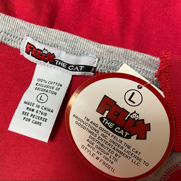 NEW! Women’s VTG 2004 Felix The Cat L/S T-Shirt Size Large W/Tags - Picture 6 of 6